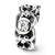 CZ Connector Charm Bead in Sterling Silver