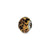 Yellow/Gold/Black Italian Murano Charm Bead in Sterling Silver