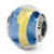 Blue/Gold Italian Murano Charm Bead in Sterling Silver