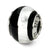 Black/Silver Italian Murano Charm Bead in Sterling Silver