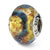 Sterling Silver Yellow/Gold/Blue Italian Murano Bead Charm hide-image