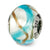 Silver/Gold/Blue Italian Murano Charm Bead in Sterling Silver