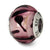 Purple/Black Italian Murano Charm Bead in Sterling Silver