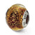 Sterling Silver Gold/Red Italian Murano Bead Charm hide-image