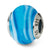 Blue/White Italian Murano Charm Bead in Sterling Silver