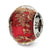 Red/Gold Italian Murano Charm Bead in Sterling Silver