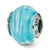 Blue/White Italian Murano Charm Bead in Sterling Silver