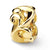 14k Yellow Gold Scroll Bali Bead Charm hide-image