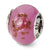 Sterling Silver Pink/Red/Brown Italian Murano Bead Charm hide-image