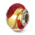 Yellow/Gold/Brown Red Italian Murano Charm Bead in Sterling Silver