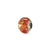 Yellow/Red/Orange Italian Murano Charm Bead in Sterling Silver