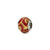 Yellow/Gold/Red Italian Murano Charm Bead in Sterling Silver