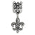 Sterling Silver Fleur de Lis Dangle Bead Charm hide-image