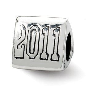 Sterling Silver Grad 2011 Trilogy Bead Charm hide-image