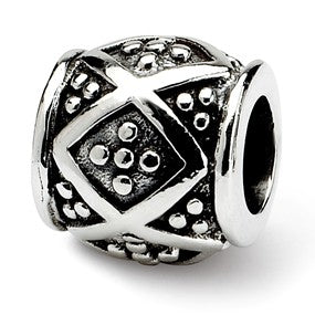 Sterling Silver Dots Bali Bead Charm hide-image