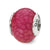 Fuschia Cracked Agate Stone Charm Bead in Sterling Silver