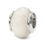 White Quartz Stone Charm Bead in Sterling Silver