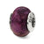 Purple Magnesite Stone Charm Bead in Sterling Silver