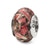 Red Mosaic Magnesite Stone Charm Bead in Sterling Silver