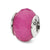 Fuschia Quartz Stone Charm Bead in Sterling Silver