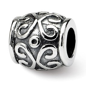 Sterling Silver Scroll Bali Bead Charm hide-image