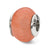 Orange Cracked Agate Stone Charm Bead in Sterling Silver