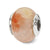 Pink Cracked Agate Stone Charm Bead in Sterling Silver