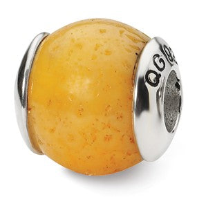 Sterling Silver Coral Natural Stone Bead Charm hide-image