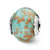 Lt. Blue/Gold Italian Murano Charm Bead in Sterling Silver