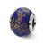 Blue/Gold Italian Murano Charm Bead in Sterling Silver