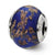 Sterling Silver Blue/Gold Italian Murano Bead Charm hide-image