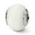 Sterling Silver White Matte Italian Murano Bead Charm hide-image