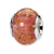 Pink/Gold Italian Murano Charm Bead in Sterling Silver