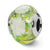 Sterling Silver Green/White Flower Italian Murano Bead Charm hide-image