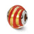 Gold/Red Italian Murano Charm Bead in Sterling Silver