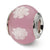 Sterling Silver Pink/White Italian Murano Bead Charm hide-image