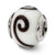 Sterling Silver White/Brown Italian Murano Bead Charm hide-image