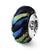 Rainbow Swirl Dichroic Glass Charm Bead in Sterling Silver