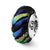 Sterling Silver Rainbow Swirl Dichroic Glass Bead Charm hide-image