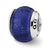 Sterling Silver Blue Dichroic Glass Bead Charm hide-image