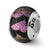 Pink/Purple Hearts Dichroic Glass Charm Bead in Sterling Silver