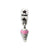 Enameled Ice Cream Cone Charm Dangle Bead in Sterling Silver