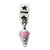 Sterling Silver Enameled Ice Cream Cone Dangle Bead Charm hide-image