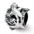 Sterling Silver Lizard on a Log Bead Charm hide-image