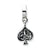 Sterling Silver Spades Dangle Bead Charm hide-image