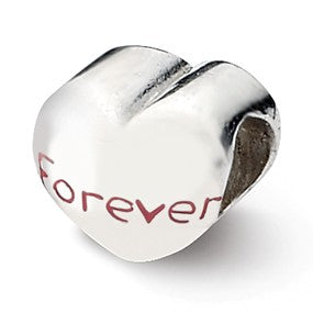 Sterling Silver Forever Heart Bead Charm hide-image