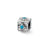 Square Turquoise Charm Bead in Sterling Silver