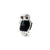 Enameled Wise Owl Charm Bead in Sterling Silver