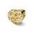 Scroll Heart Charm Bead in 14k Yellow Gold