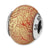 Orange & Gold Italian Murano Charm Bead in Sterling Silver